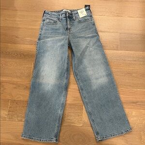 abercrombie kids light blue wide leg jeans